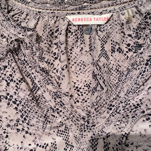 Rebecca Taylor Silk snake print blouse - Picture 7 of 11